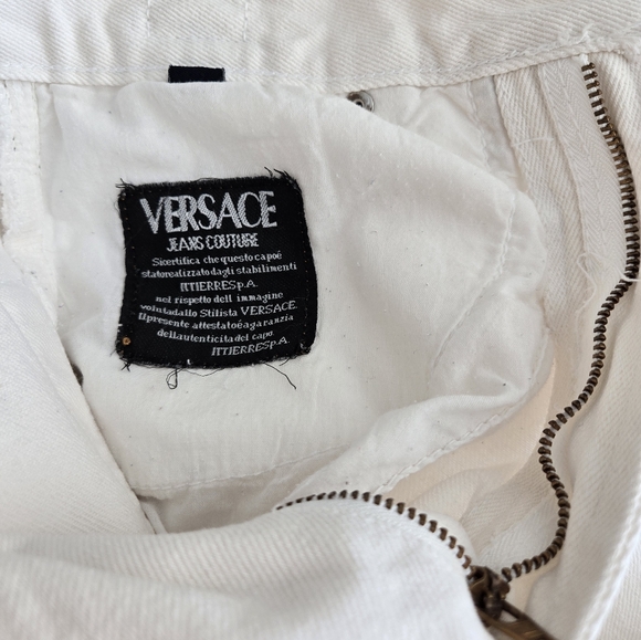 White VERSACE denim pants - Picture 4 of 8